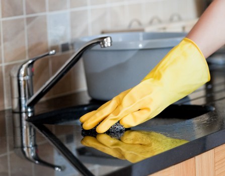 Experienced cleaners servicing a modern Westminster office