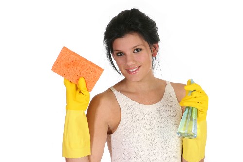 Cleaners Westminster worker completing a final safety check