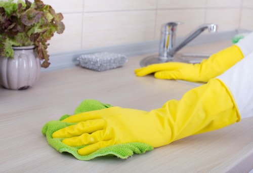 Office cleaner in Westminster maintaining a spotless workspace
