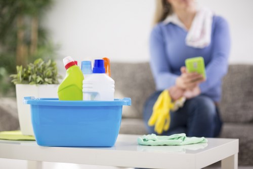 Post-construction dust removal in a Westminster room