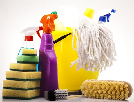 Residential carpet cleaner in Westminster working in a living room