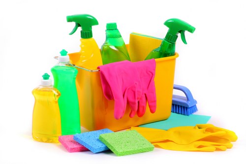 Detailed cleaning process in a modern Westminster interior